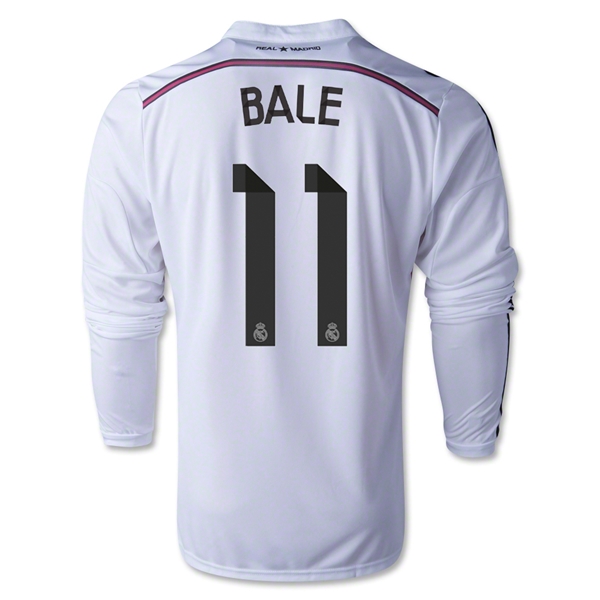 Real Madrid 14/15 BALE #11 LS Home Soccer Jersey